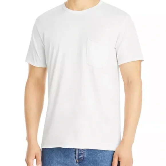 Rag & Bone Miles Cotton Lightweight White Short Sleeved Jersey T-Shirt Sz L - Picture 1 of 14